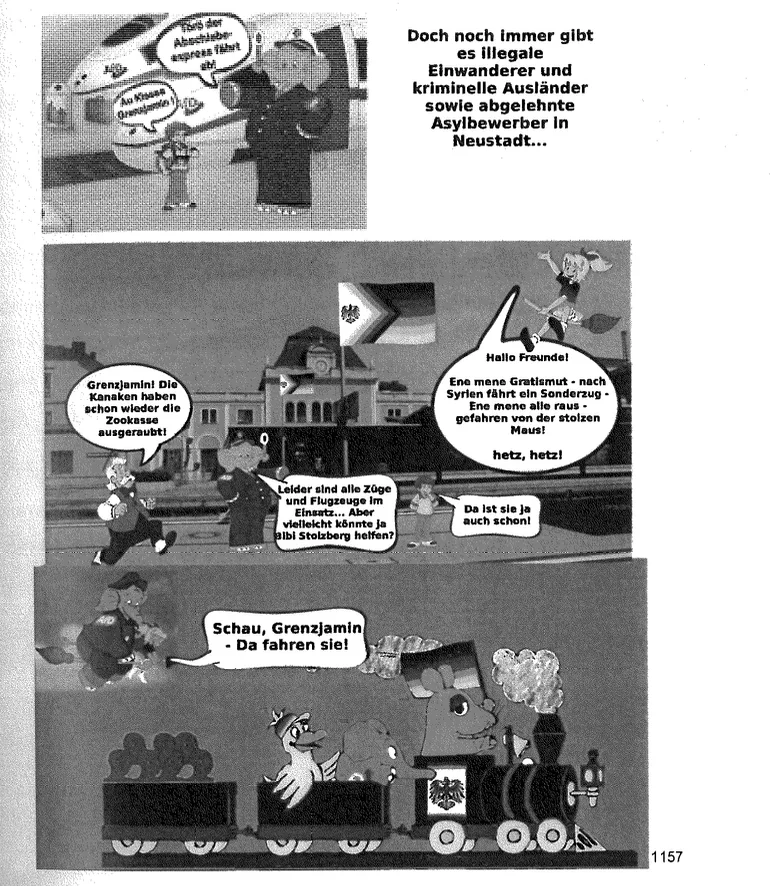 ein comic in schwarz weiß 